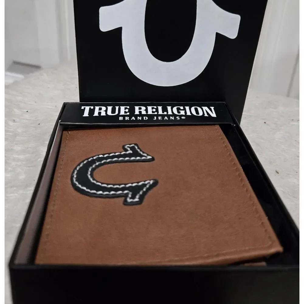 True Religion Brown Wallet for Men